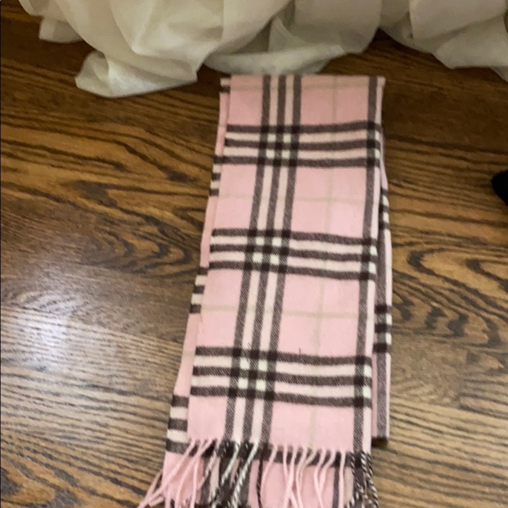 Pink Burberry scarf